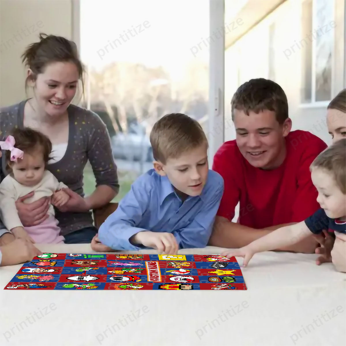 Personalized Custom Name Super Mario Gaming Puzzle