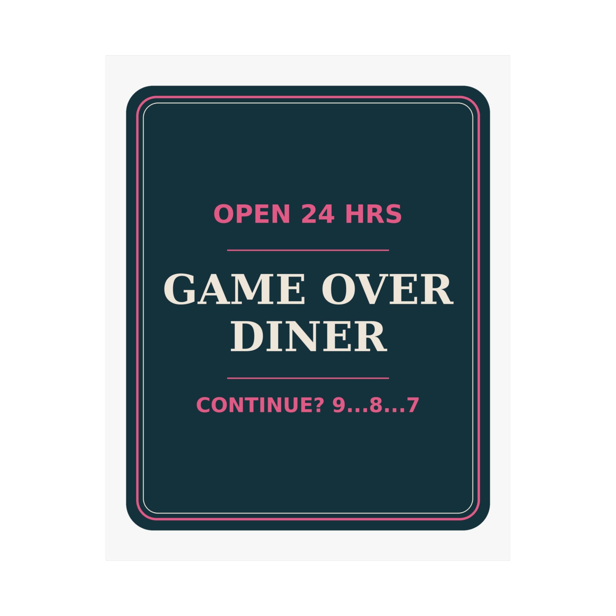 Game Over Diner — Poster