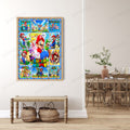 Personalized Custom Name Super Mario Bros Portrait Canvas