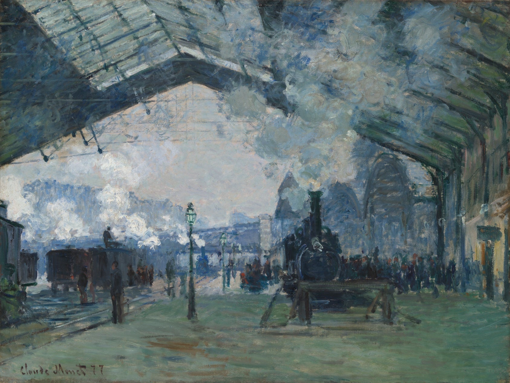 Arrival of the Normandy Train, Gare Saint-Lazare — Canvas
