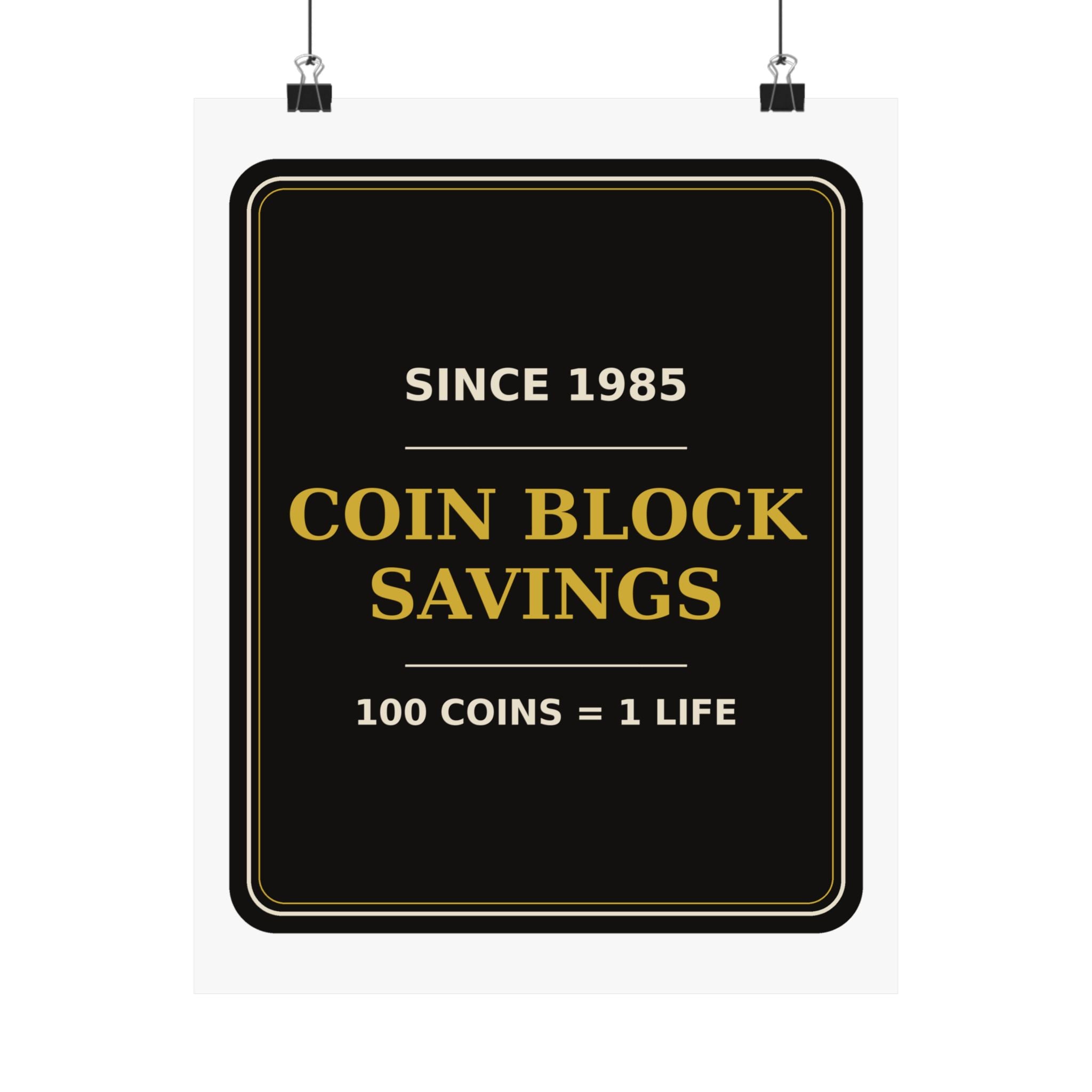 Coin Block Savings & Loan — Poster