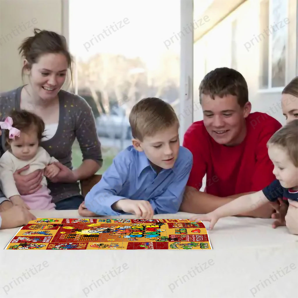 Personalized Custom Name Super Mario Gaming Puzzle