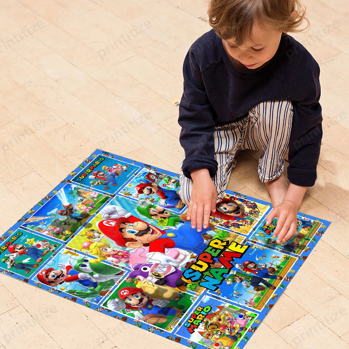 Personalized Custom Name Super Mario Bros Puzzle