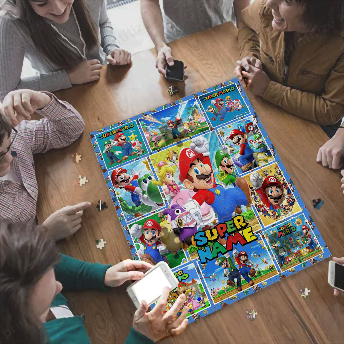 Personalized Custom Name Super Mario Bros Puzzle