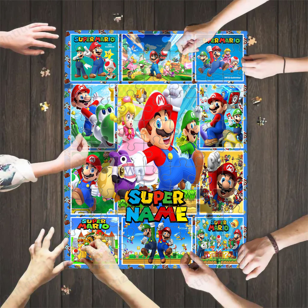 Personalized Custom Name Super Mario Bros Puzzle