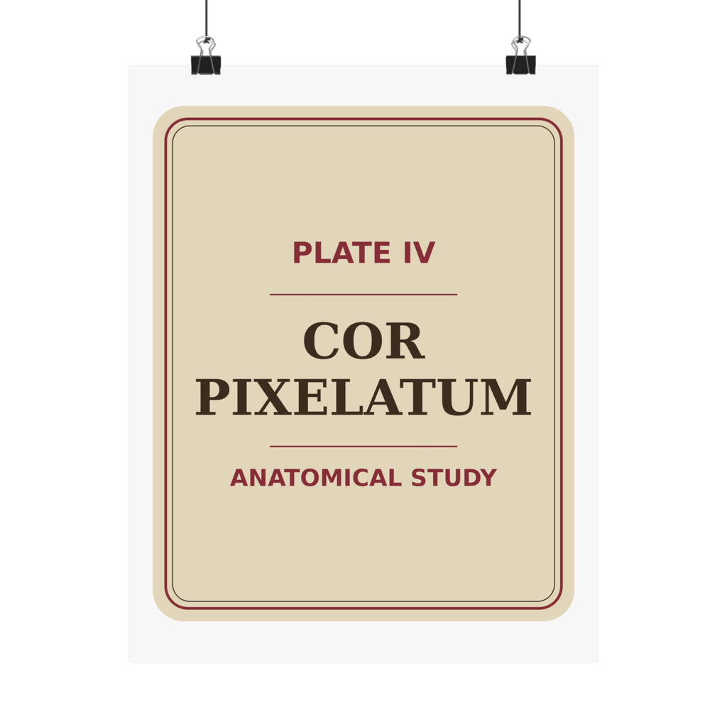 Pixel Heart Anatomy — Poster