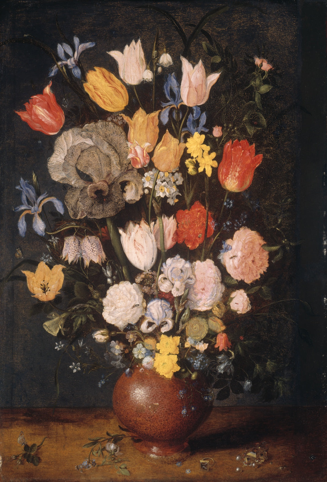 Bouquet of Flowers in an Earthenware Vase — Poster