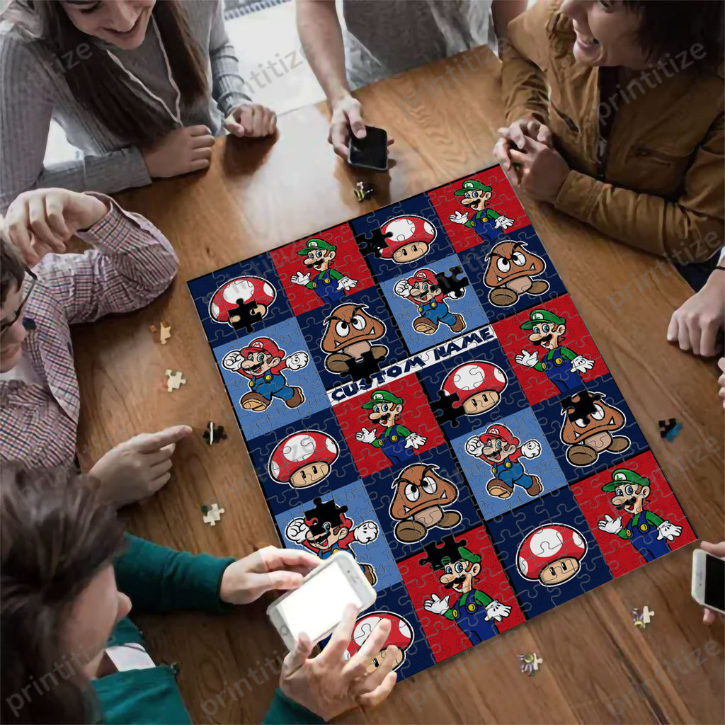 Personalized Custom Name Nintendo Super Mario Puzzle