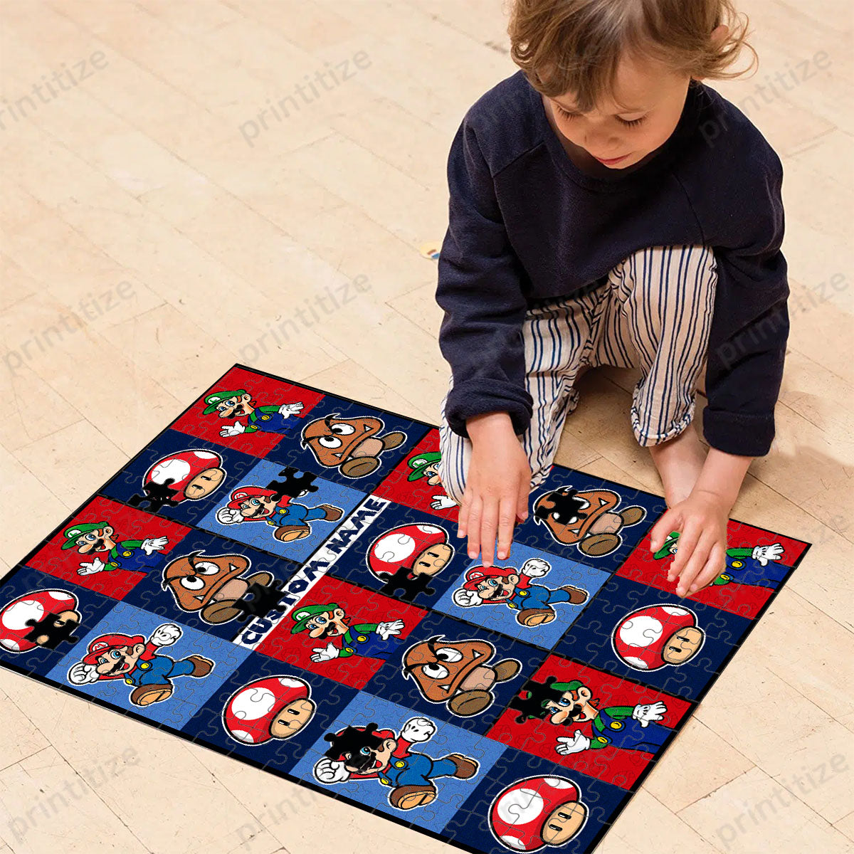 Personalized Custom Name Nintendo Super Mario Puzzle