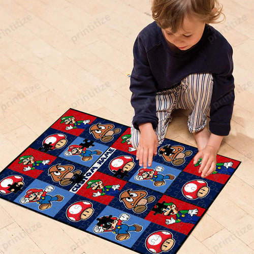 Personalized Custom Name Nintendo Super Mario Puzzle