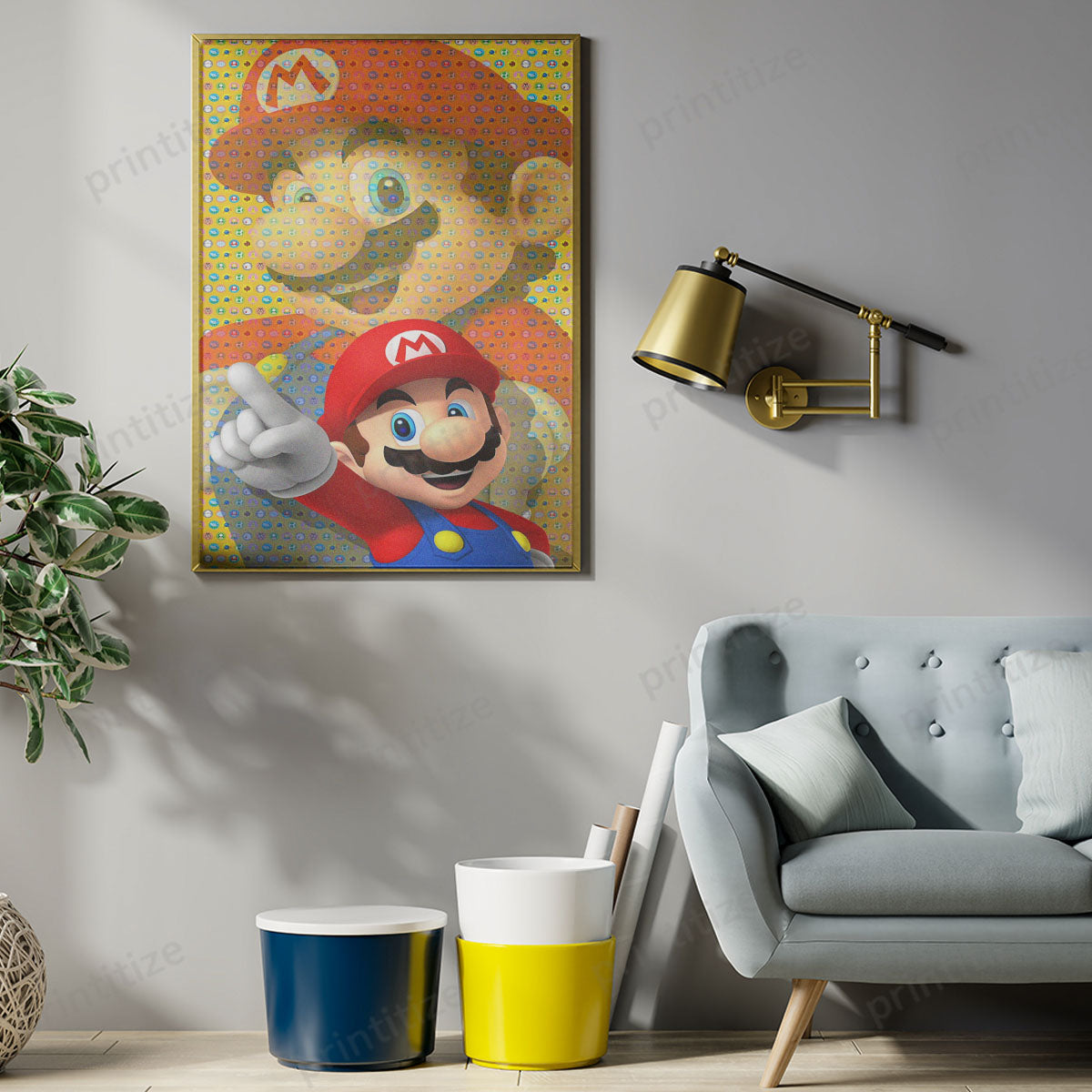 Videogame Fans Mario Video Game Area Poster