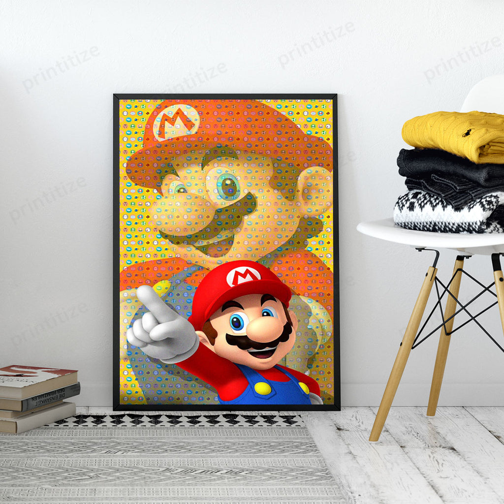 Videogame Fans Mario Video Game Area Poster