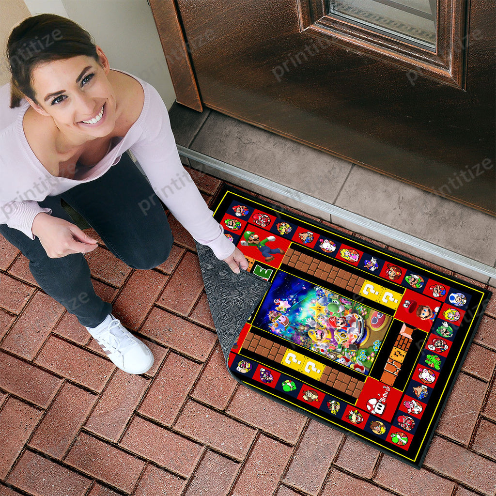Personalized Custom Name Super Mario Doormat
