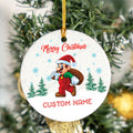 Personalized Custom Name Super Mario Christmas Ceramic Ornament