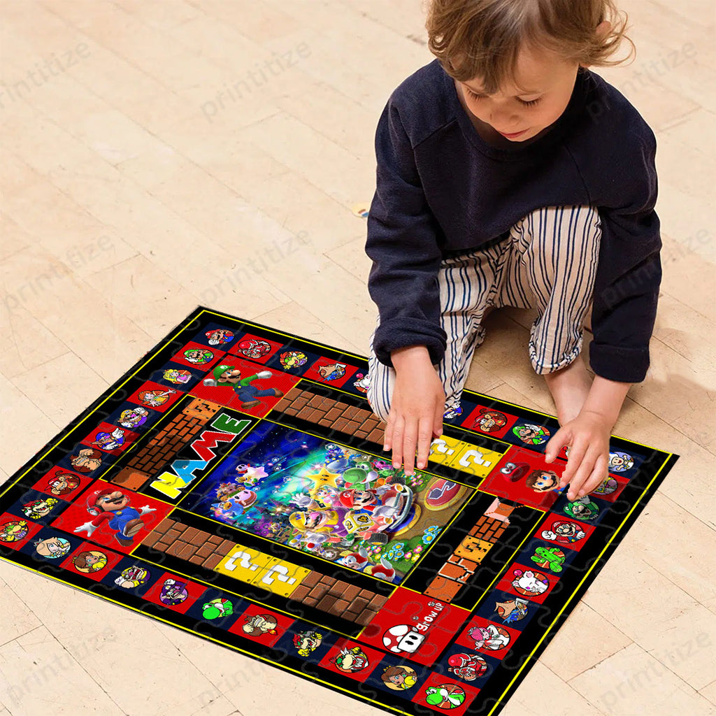 Personalized Custom Name Super Mario Puzzle