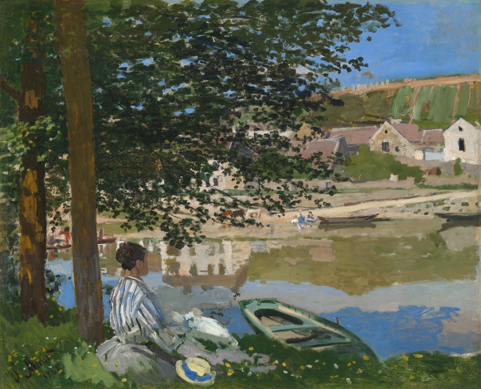 On the Bank of the Seine, Bennecourt — Poster
