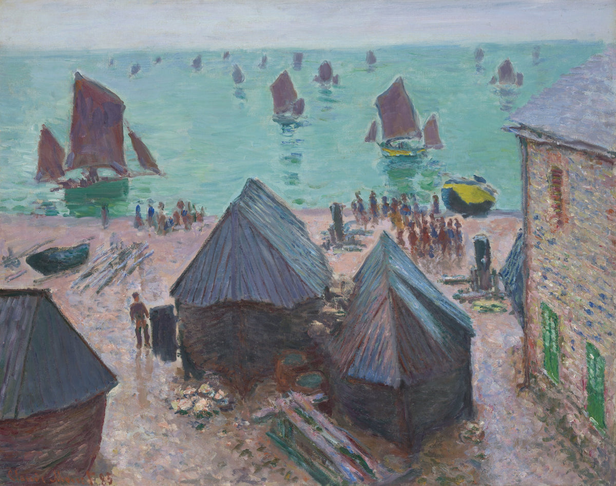 The Departure of the Boats, Étretat — Poster
