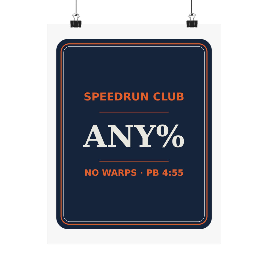 Speedrun Club — Any% — Poster