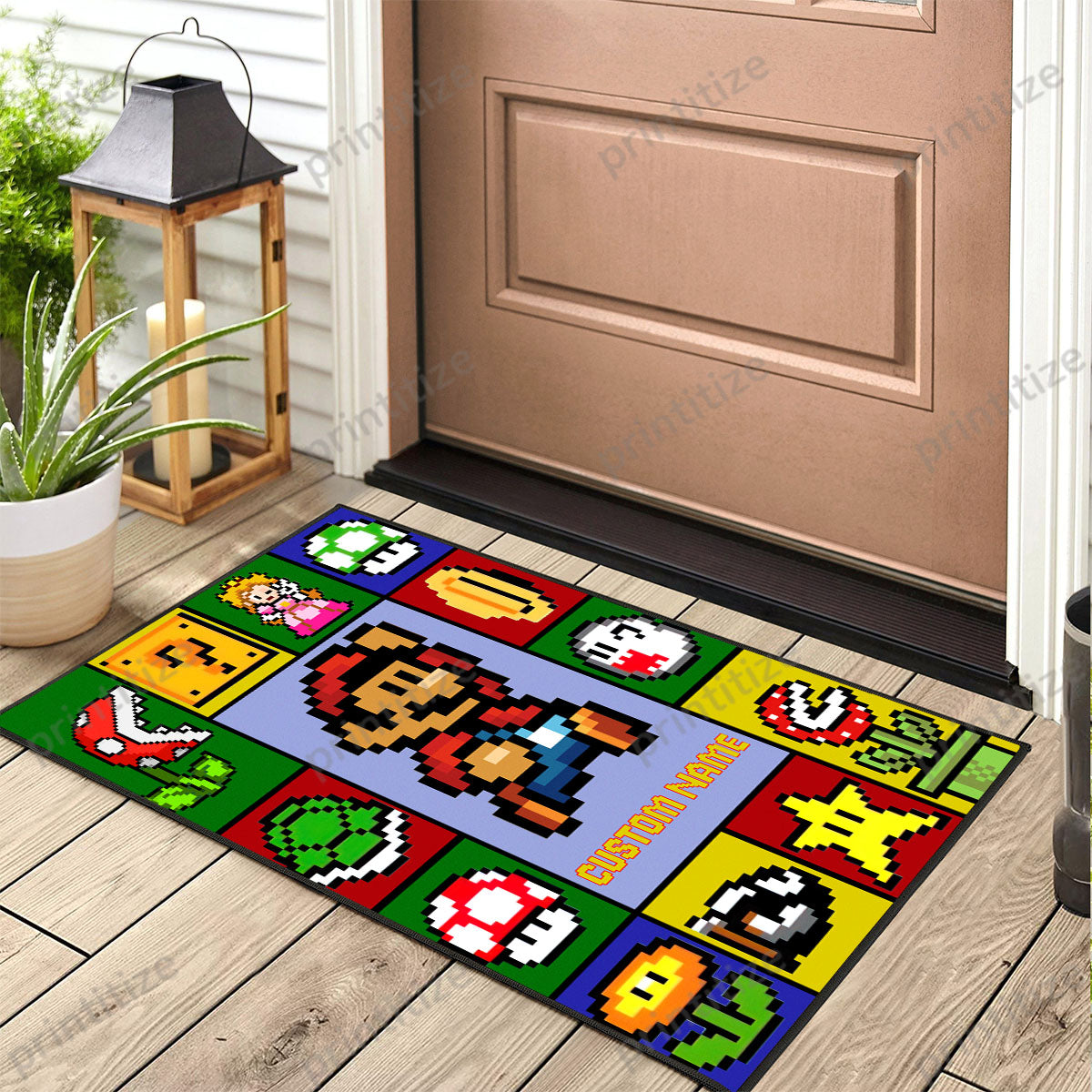 Personalized Custom Name Super Mario Gaming Doormat