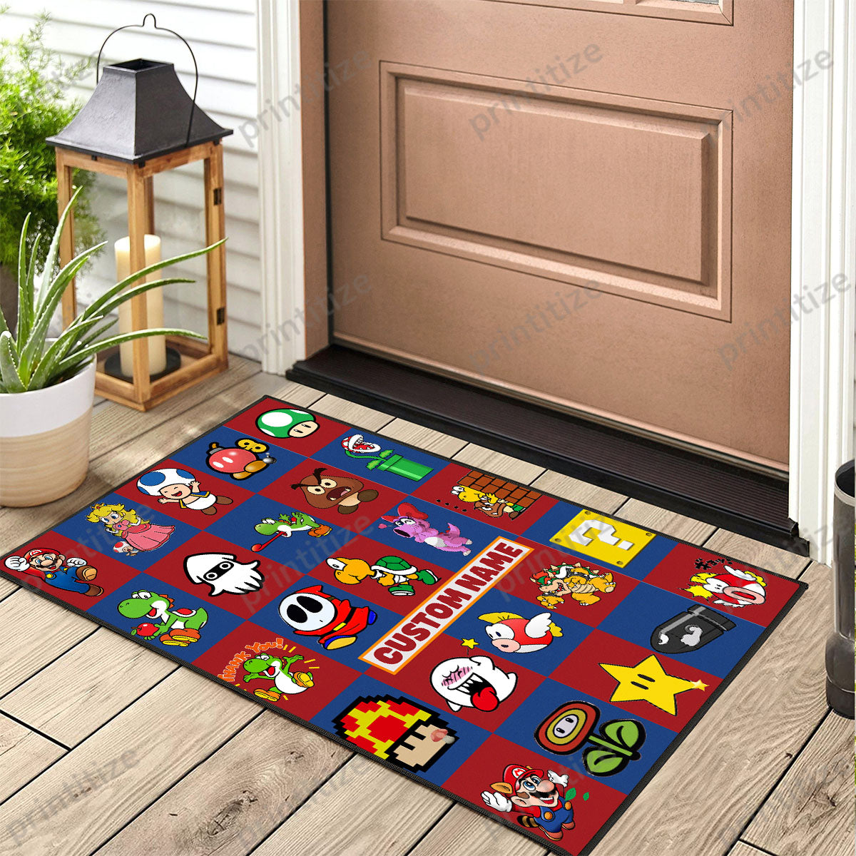 Personalized Custom Name Super Mario Gaming Doormat