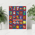 Personalized Custom Name Super Mario Gaming Portrait Poster