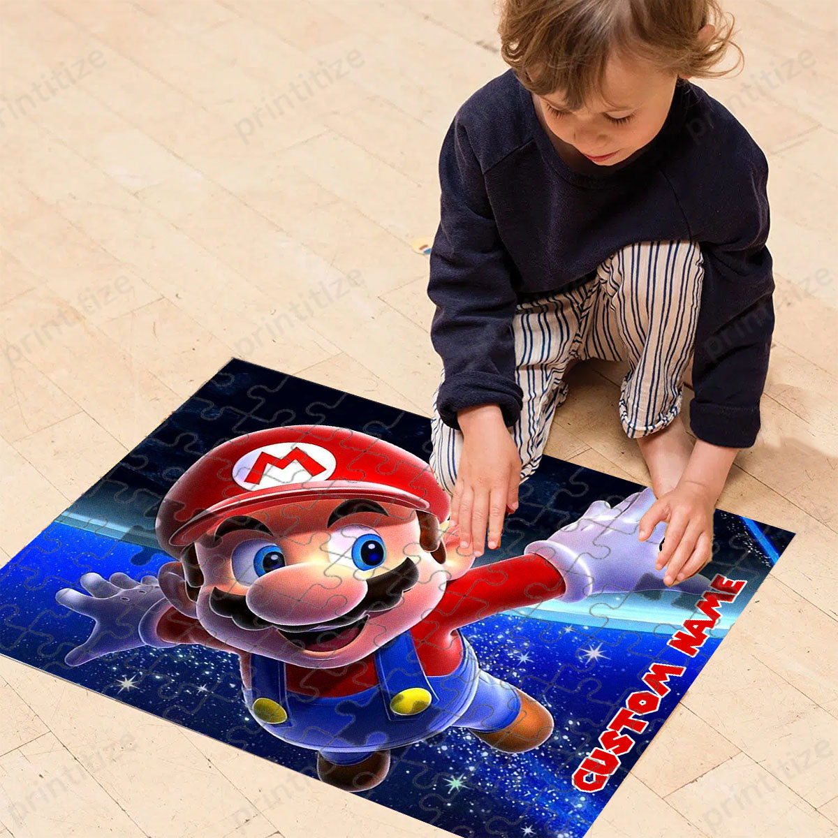 Personalized Custom Name Super Mario Bros Galaxy Puzzle
