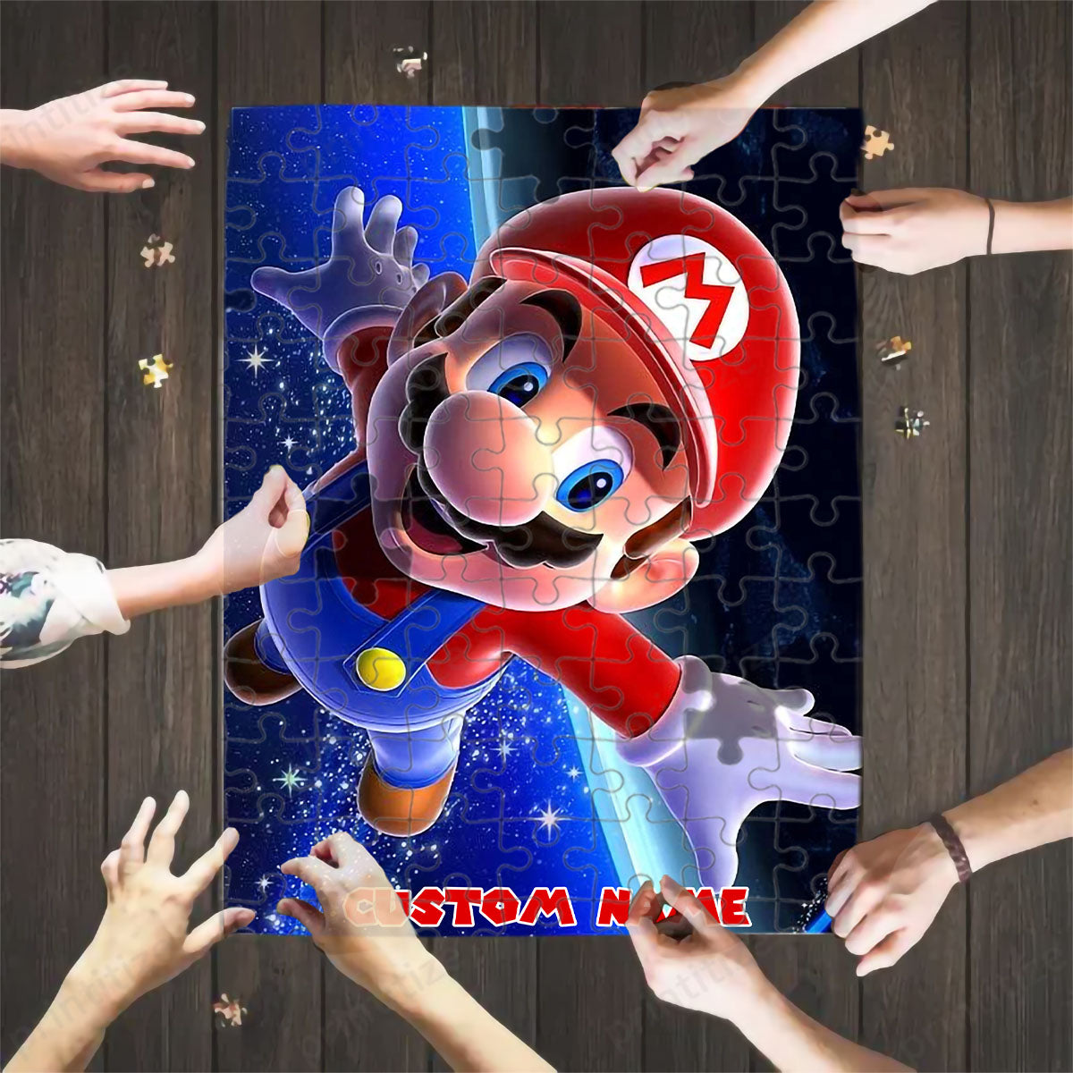 Personalized Custom Name Super Mario Bros Galaxy Puzzle