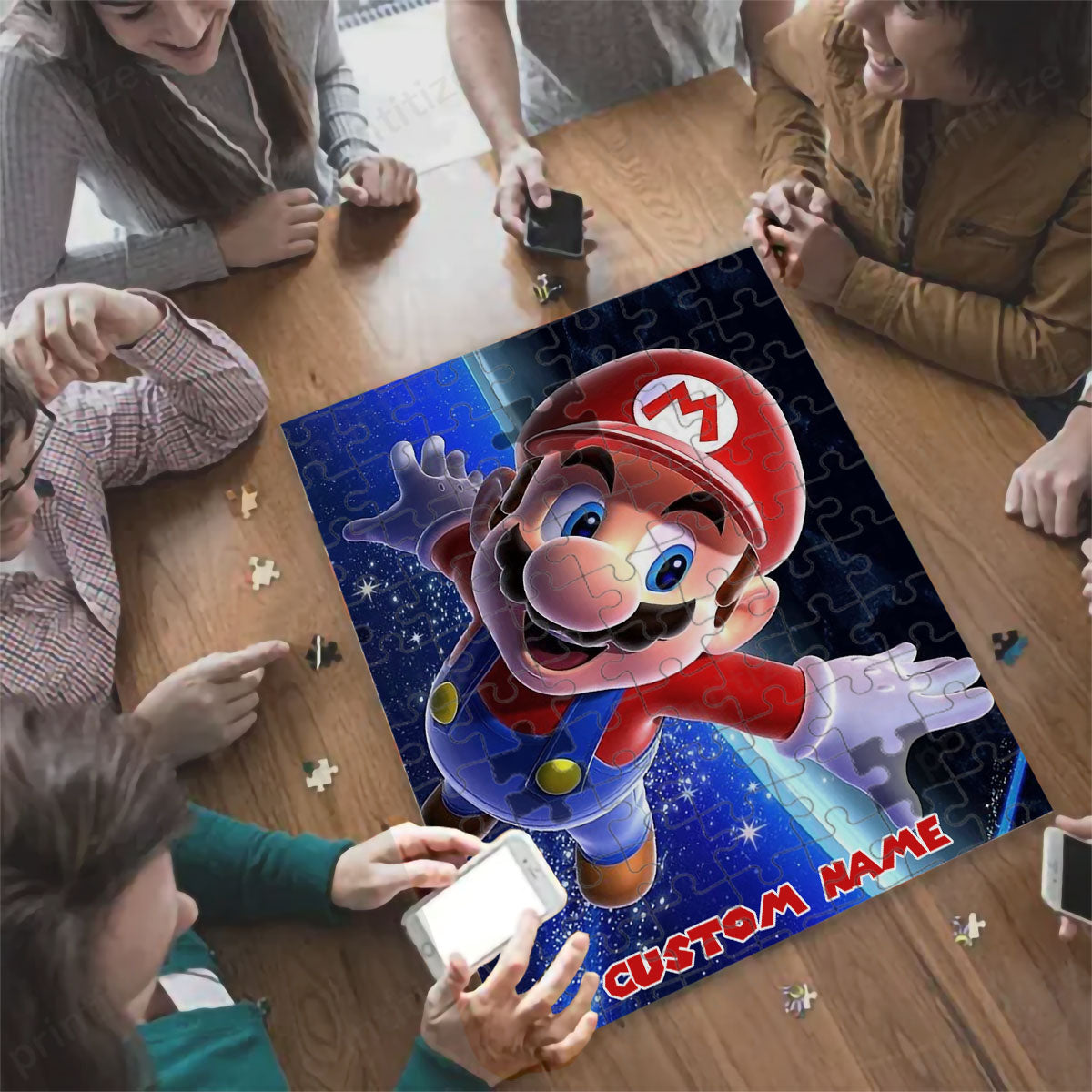 Personalized Custom Name Super Mario Bros Galaxy Puzzle