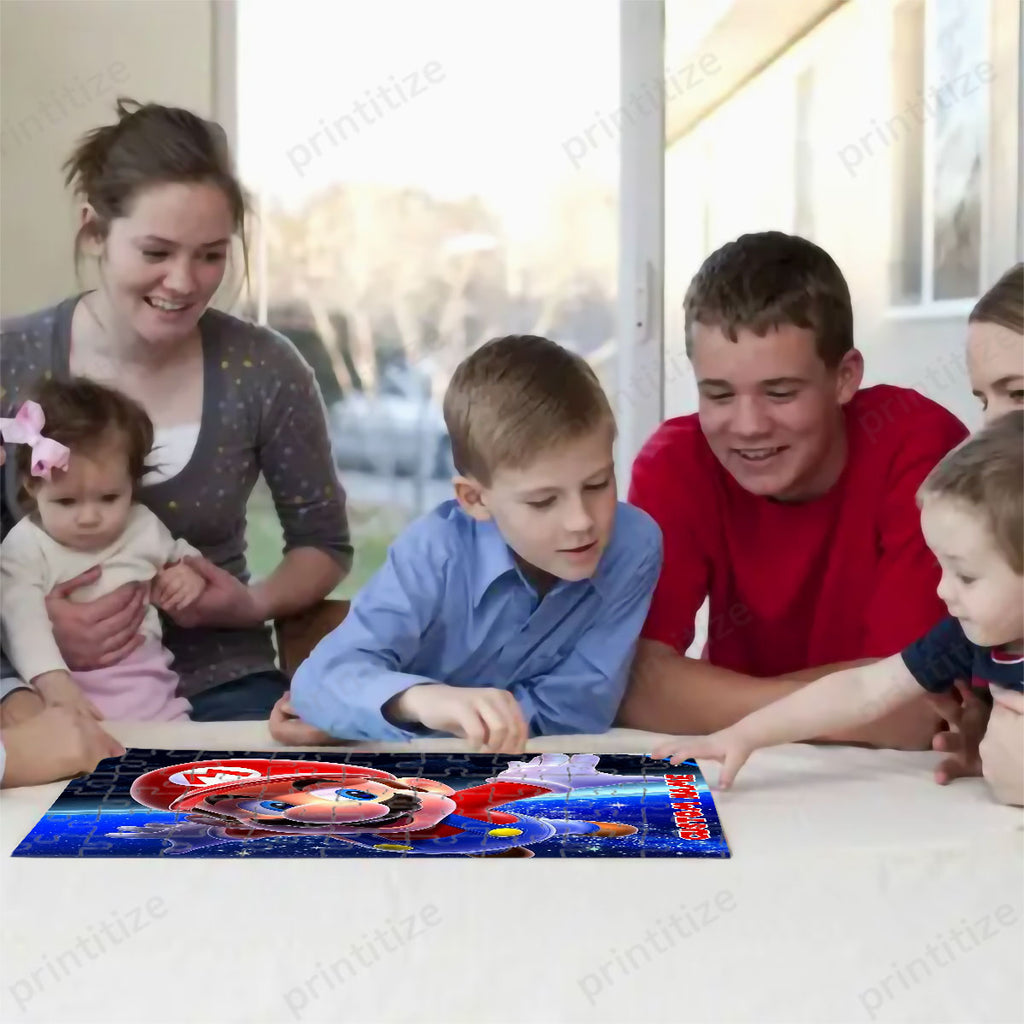 Personalized Custom Name Super Mario Bros Galaxy Puzzle