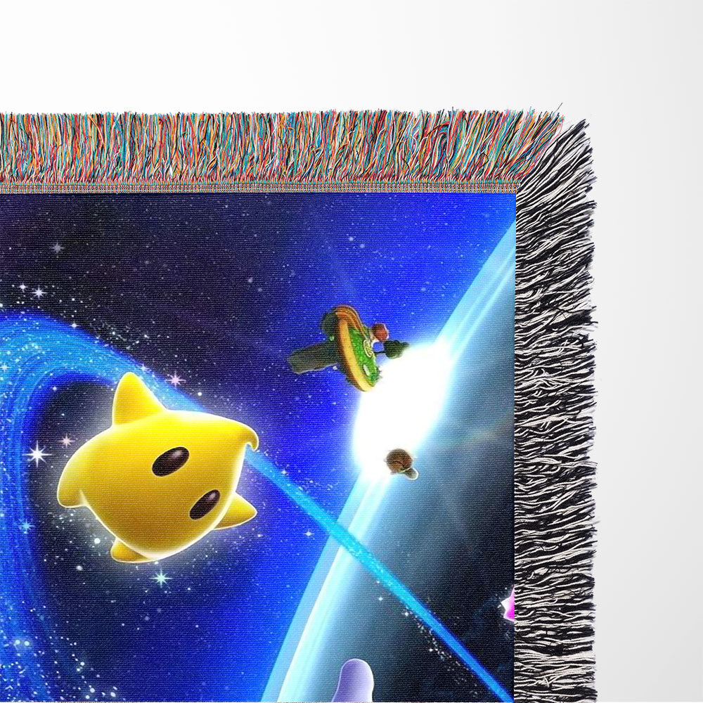 Mario Galaxy Mario Flying Premium Woven Blanket