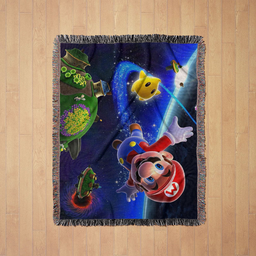 Mario Galaxy Mario Flying Premium Woven Blanket