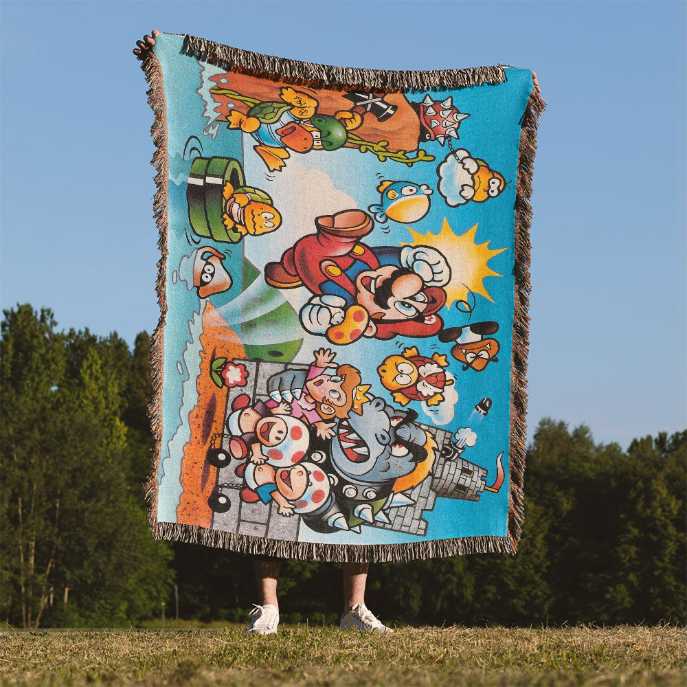 Super Mario Bros Classic Premium Woven Blanket