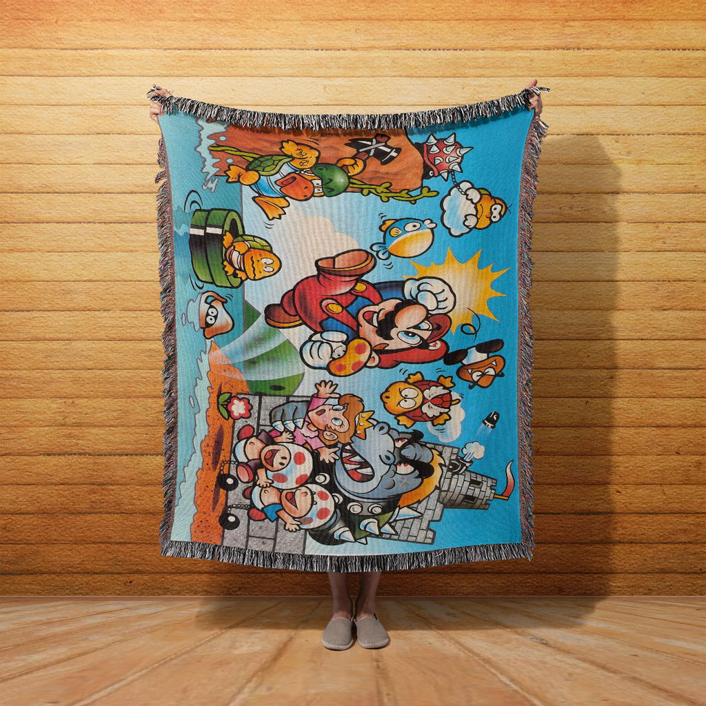 Super Mario Bros Classic Premium Woven Blanket