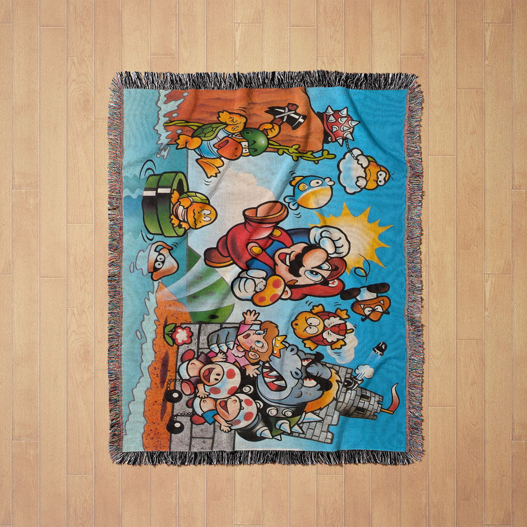 Super Mario Bros Classic Premium Woven Blanket
