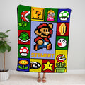 Personalized Custom Name Super Mario Gaming Blanket