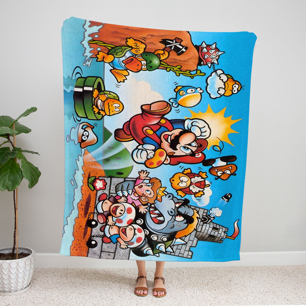 Super Mario Bros Classic Blanket