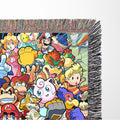 Personalized Custom Name Super Mario Smash Bros Characters Premium Woven Blanket