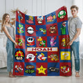 Personalized Custom Name Super Mario Gaming Blanket