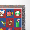 Personalized Custom Name Super Mario Gaming Premium Woven Blanket