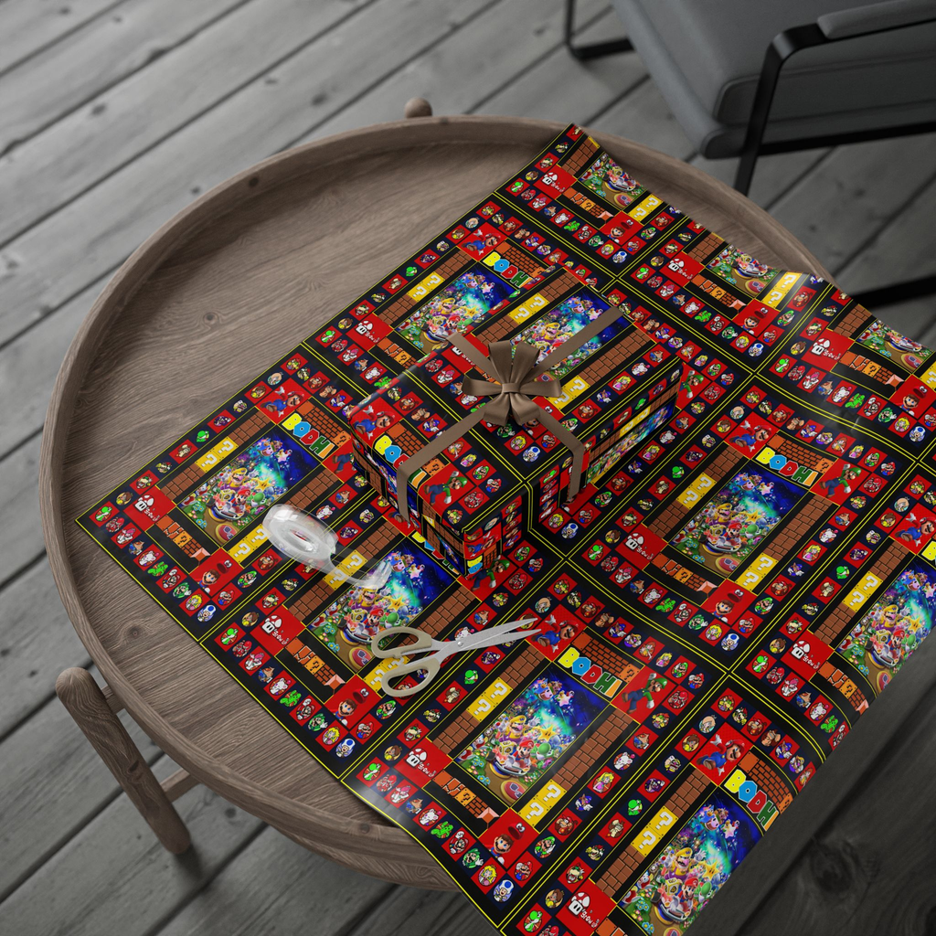 Unique Personalized Super Mario Gift Wrapping Paper