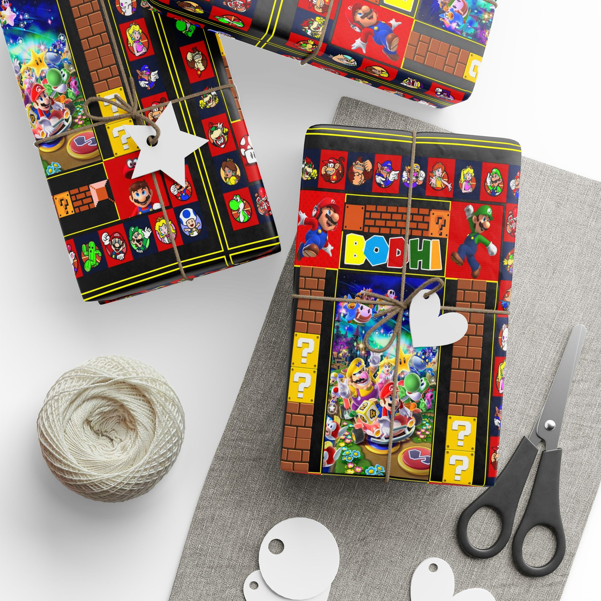 Unique Personalized Super Mario Gift Wrapping Paper