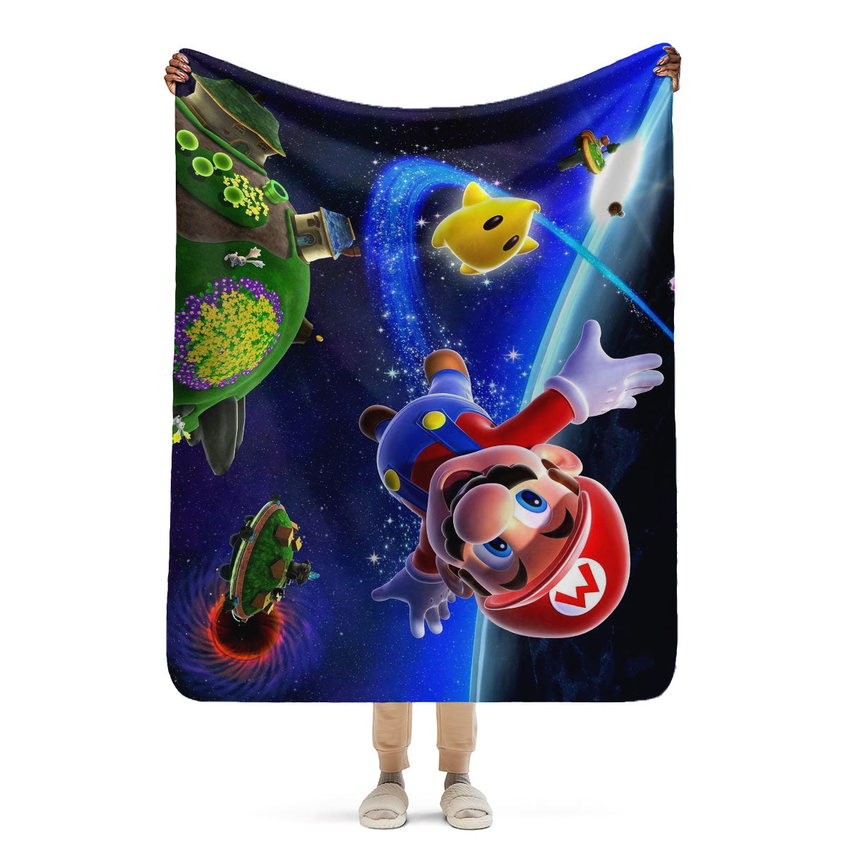 Mario Galaxy Mario Flying Sherpa Blanket