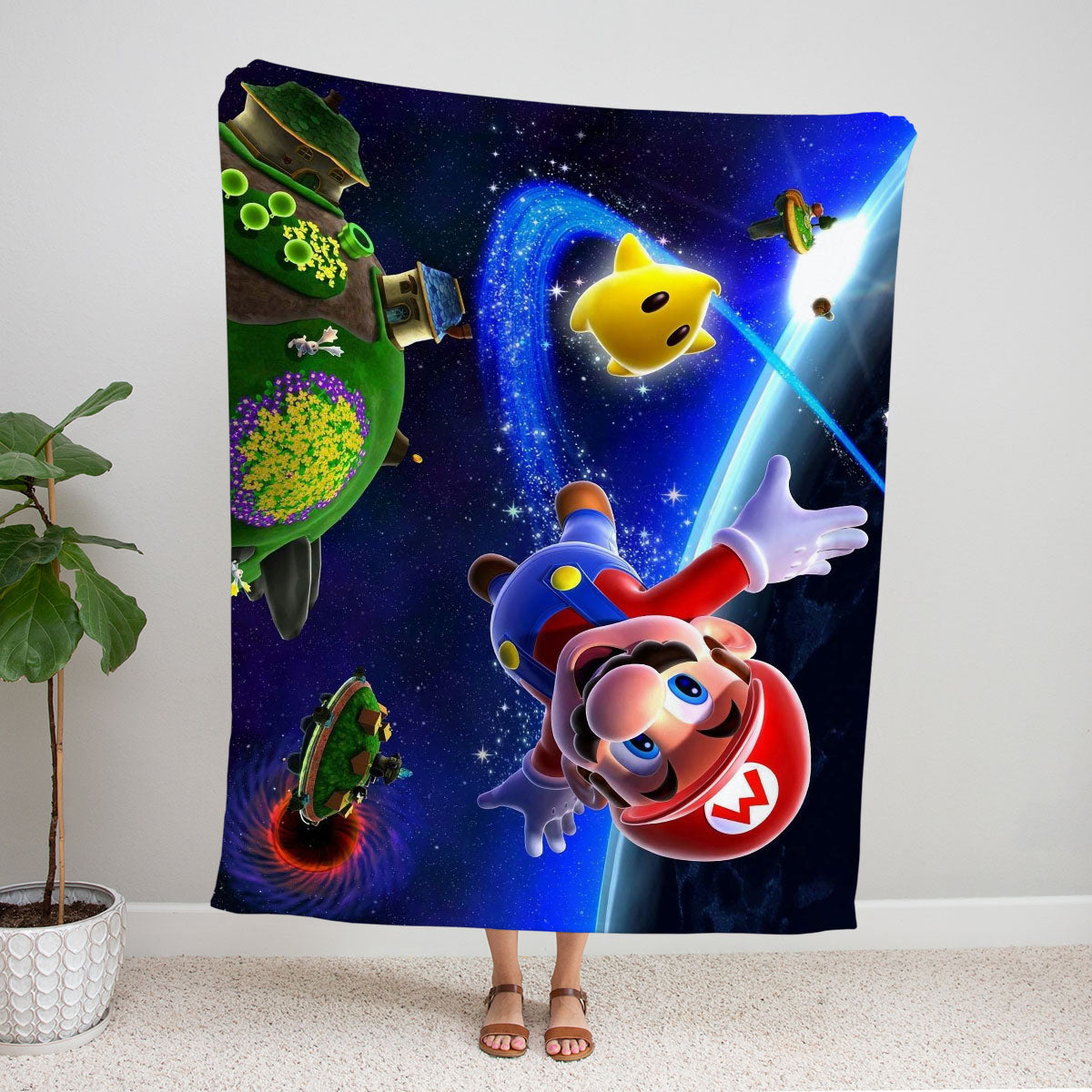 Mario Galaxy Mario Flying Blanket