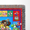 Personalized Custom Name Super Mario Gaming Premium Woven Blanket