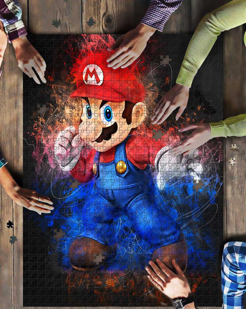 Super Mario Bross Mock Jigsaw Puzzle